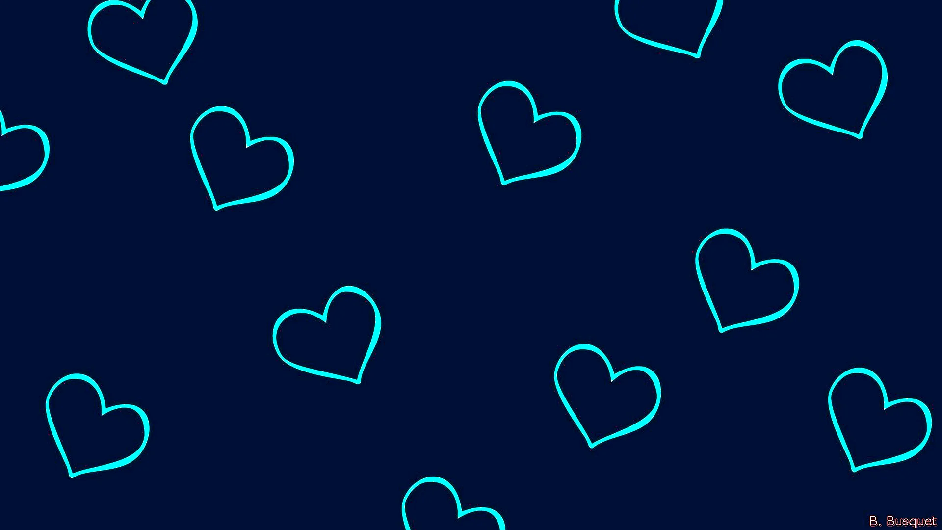 Blue Love Background Wallpaper
