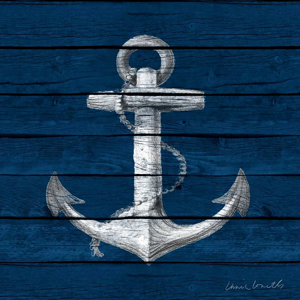 Blue nautical anchor Wallpaper