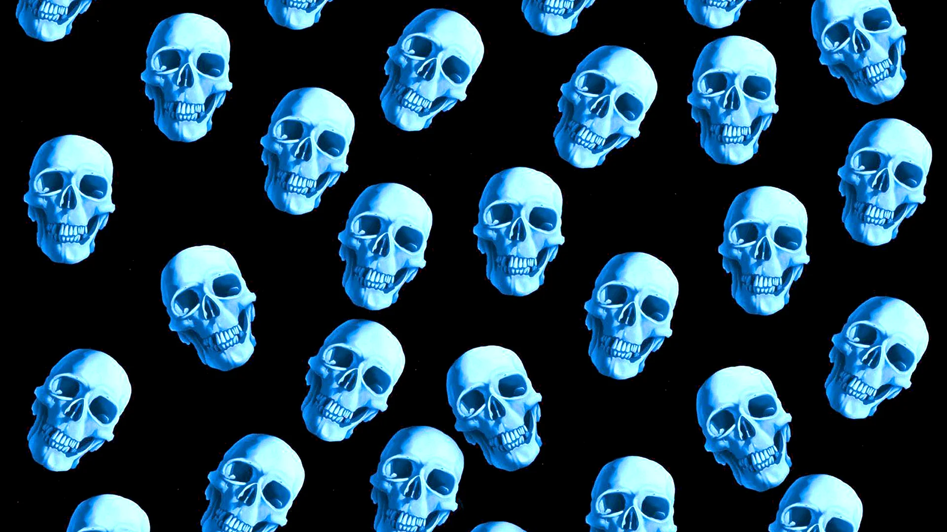 Blue Skull Wallpaper