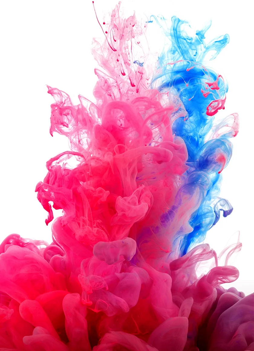 Blue Smoke Paint Wallpaper For iPhone
