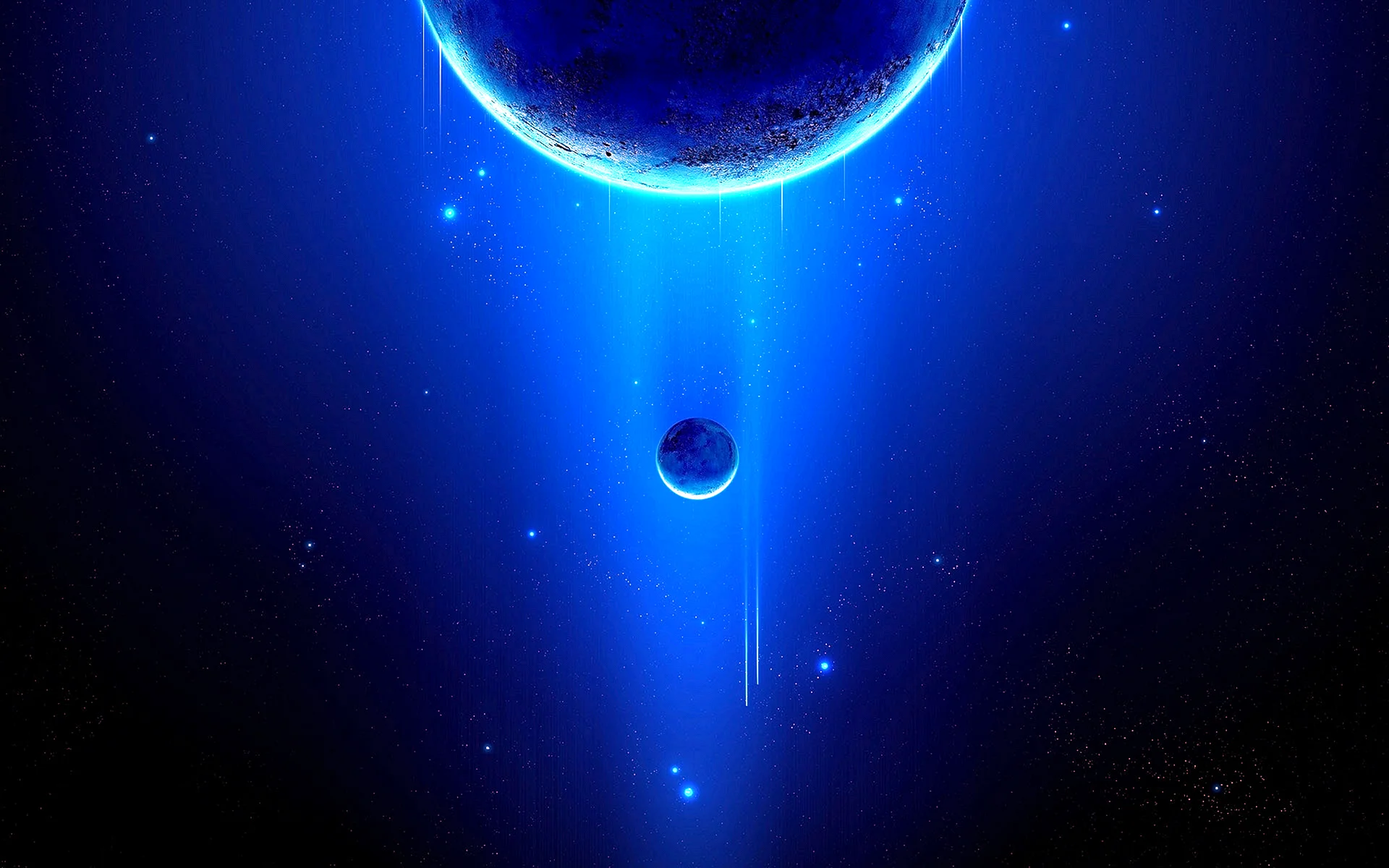 Blue Space Wallpaper