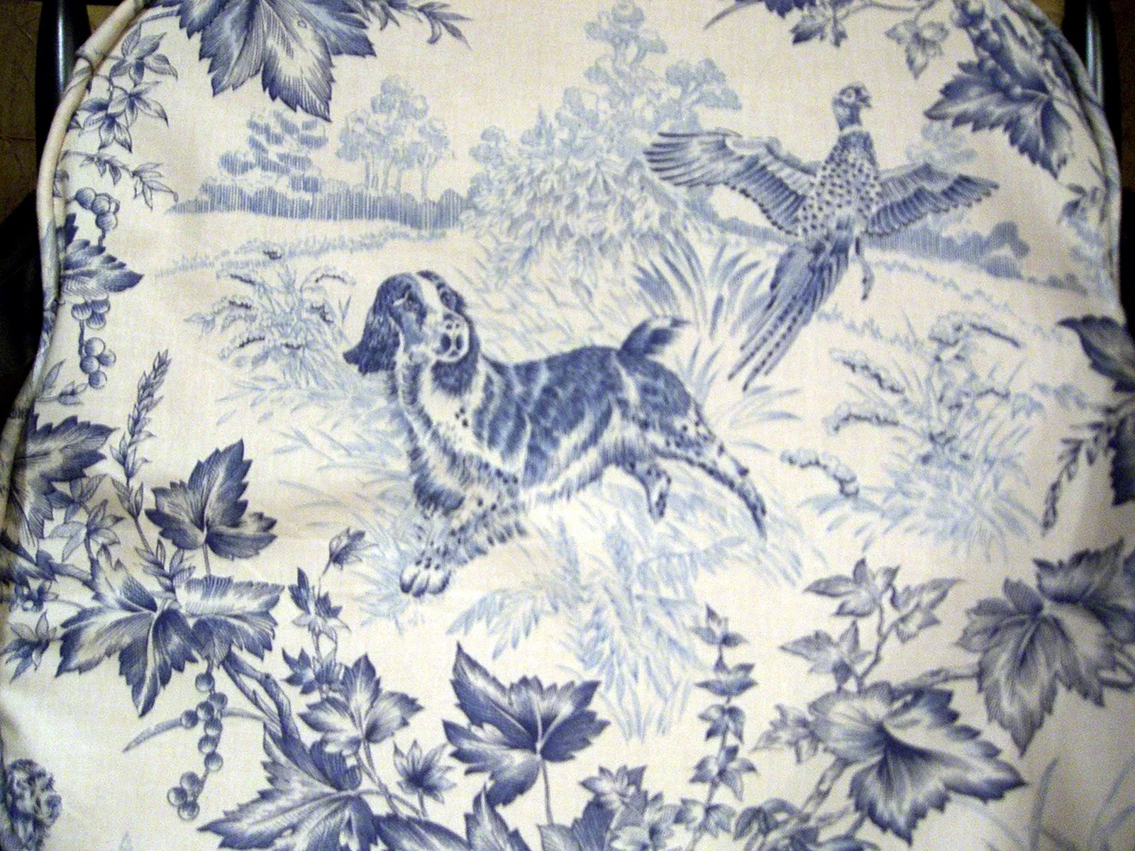 Blue Toile Wallpaper