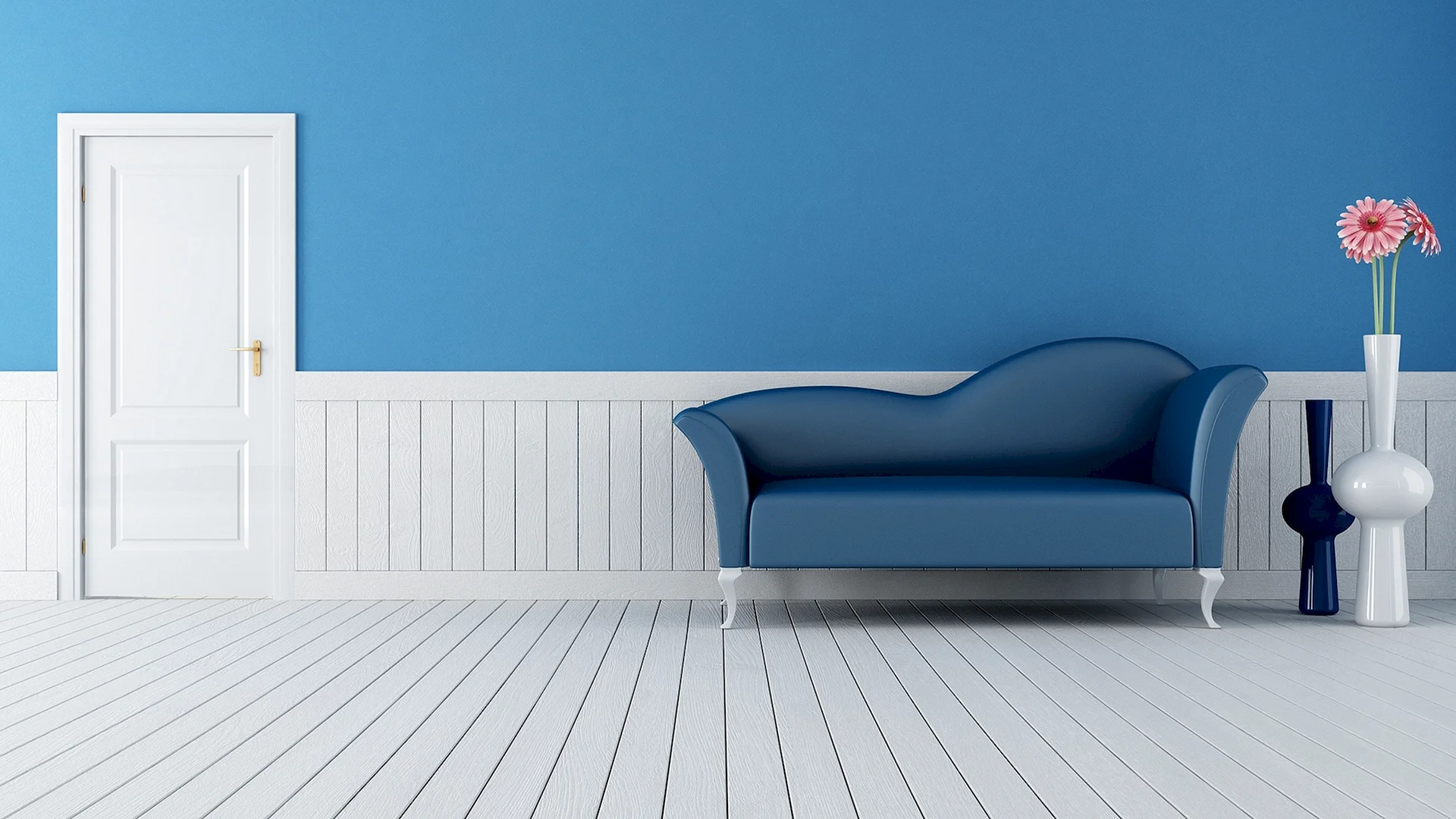 Blue Wall Wallpaper