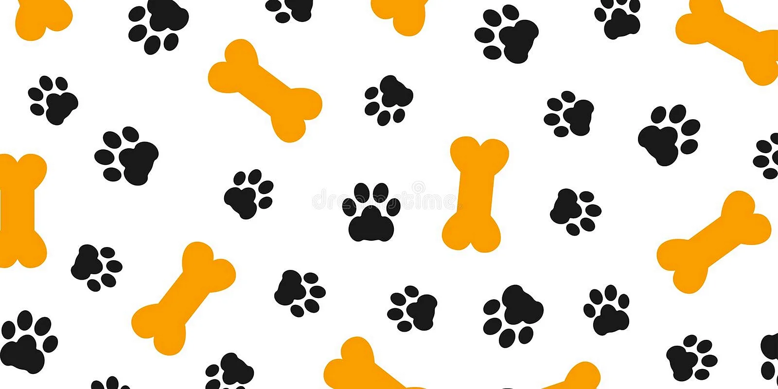 Bone And Paw Background Wallpaper