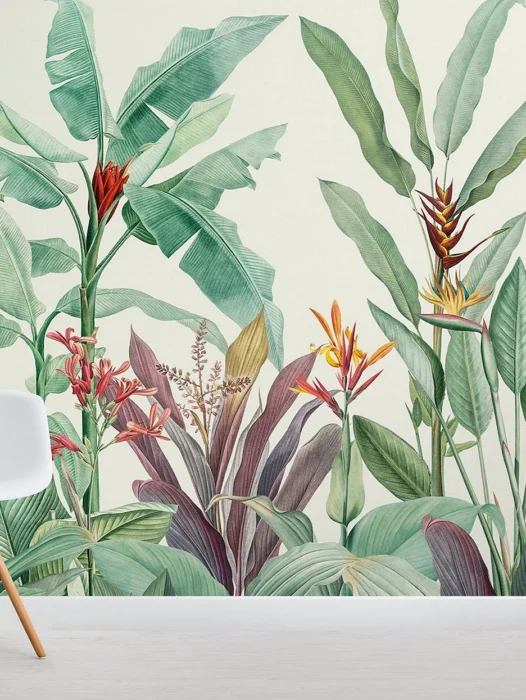 Botanical Tropical illustration Wallpaper