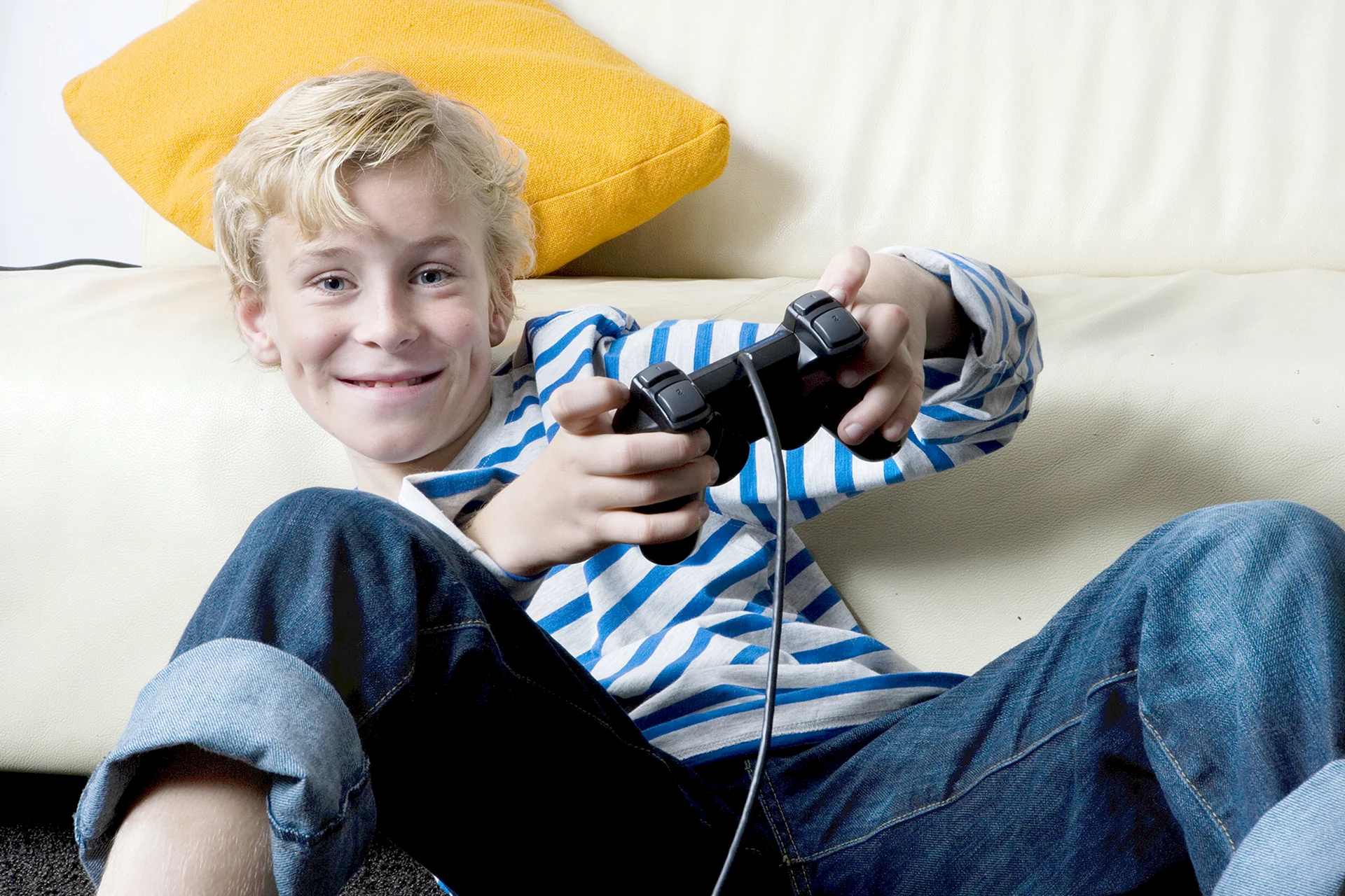 Boy Playing Playstation Wallpaper