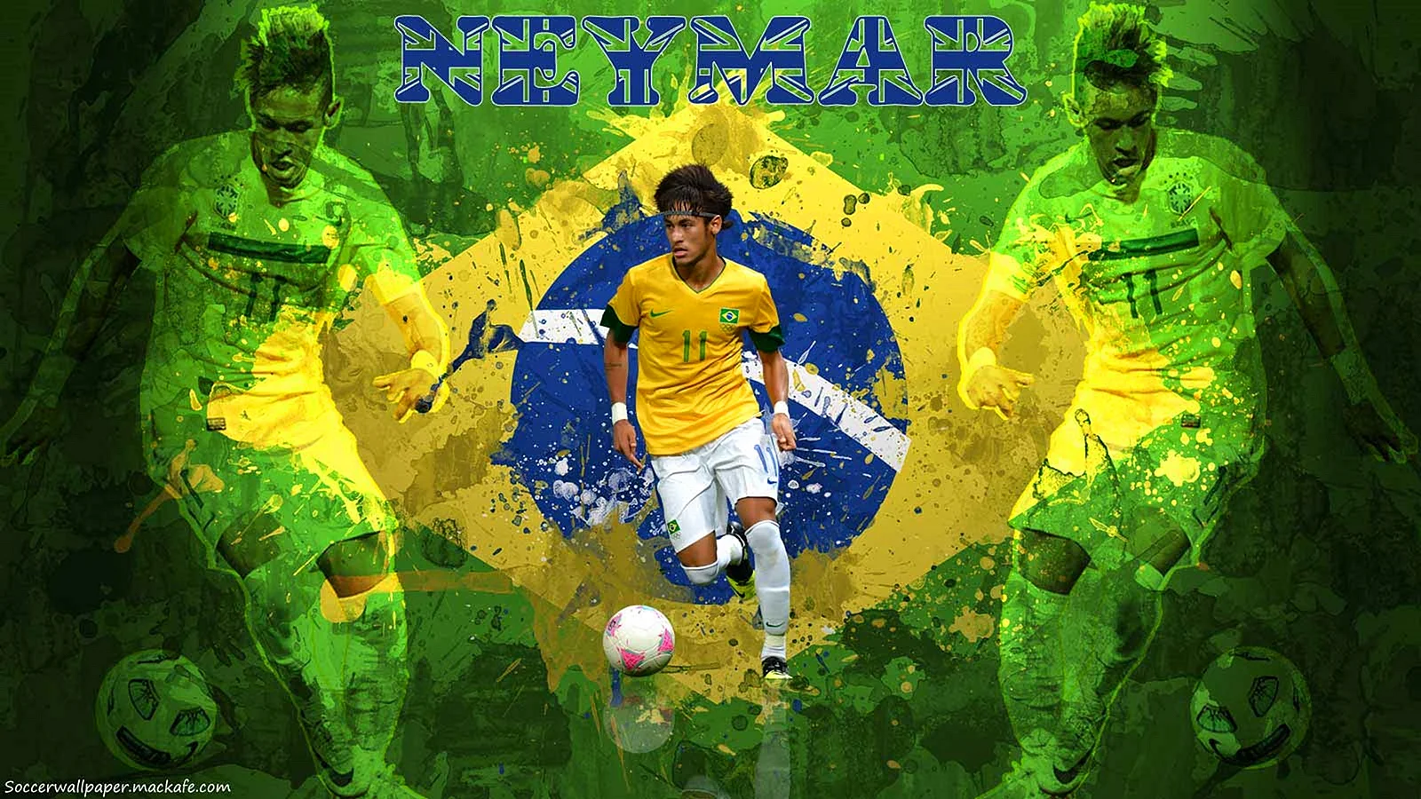 Brazil Flag Neymar Wallpaper