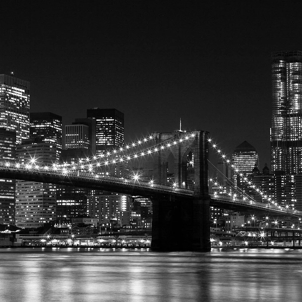 Brooklyn Bridge Black and White Wallpaper