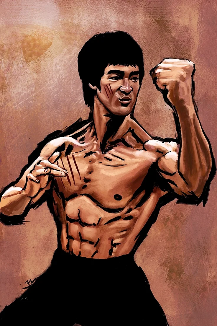 Bruce Lee Comics Wallpaper For iPhone