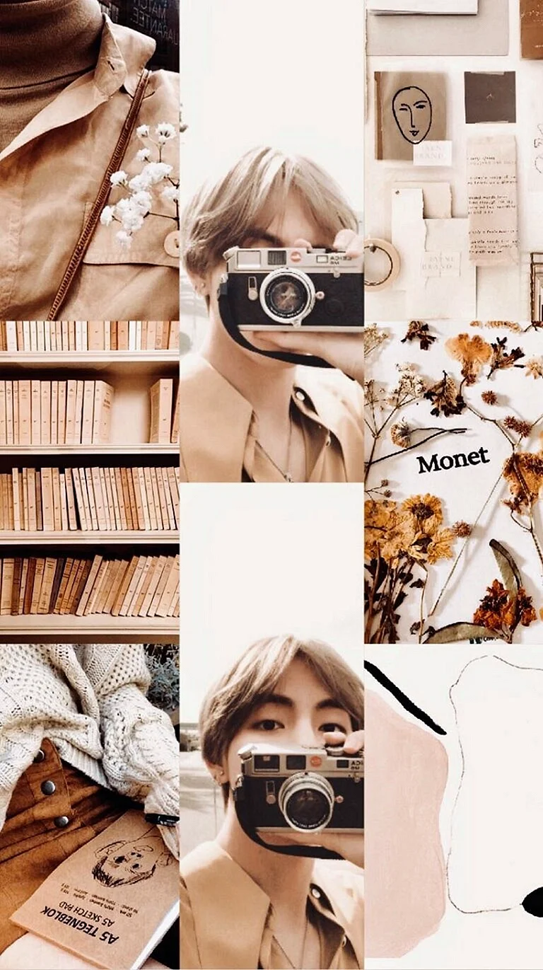 Bts Brown Aesthetic Wallpaper For iPhone