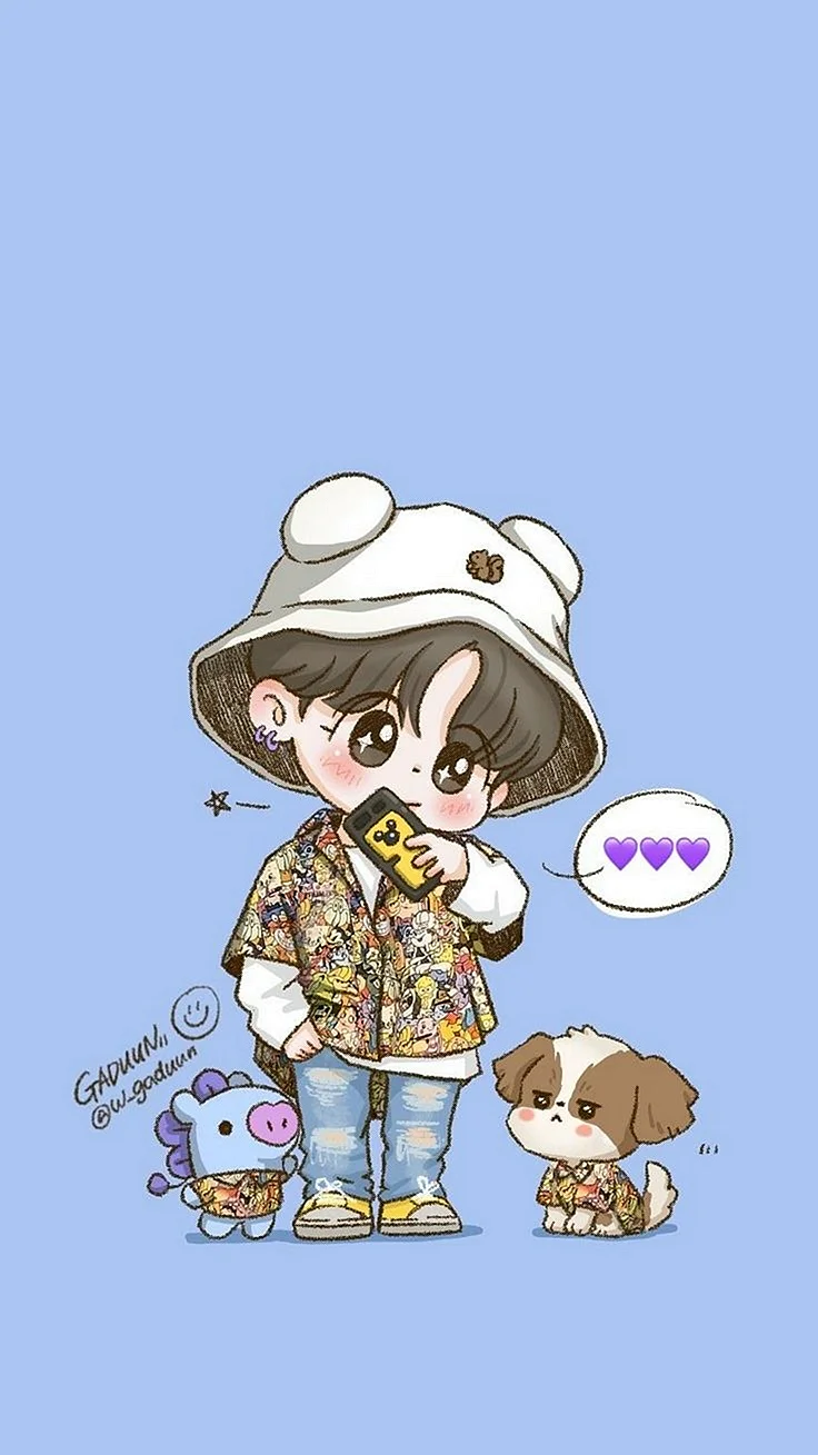 Bts Cute Anime Wallpaper