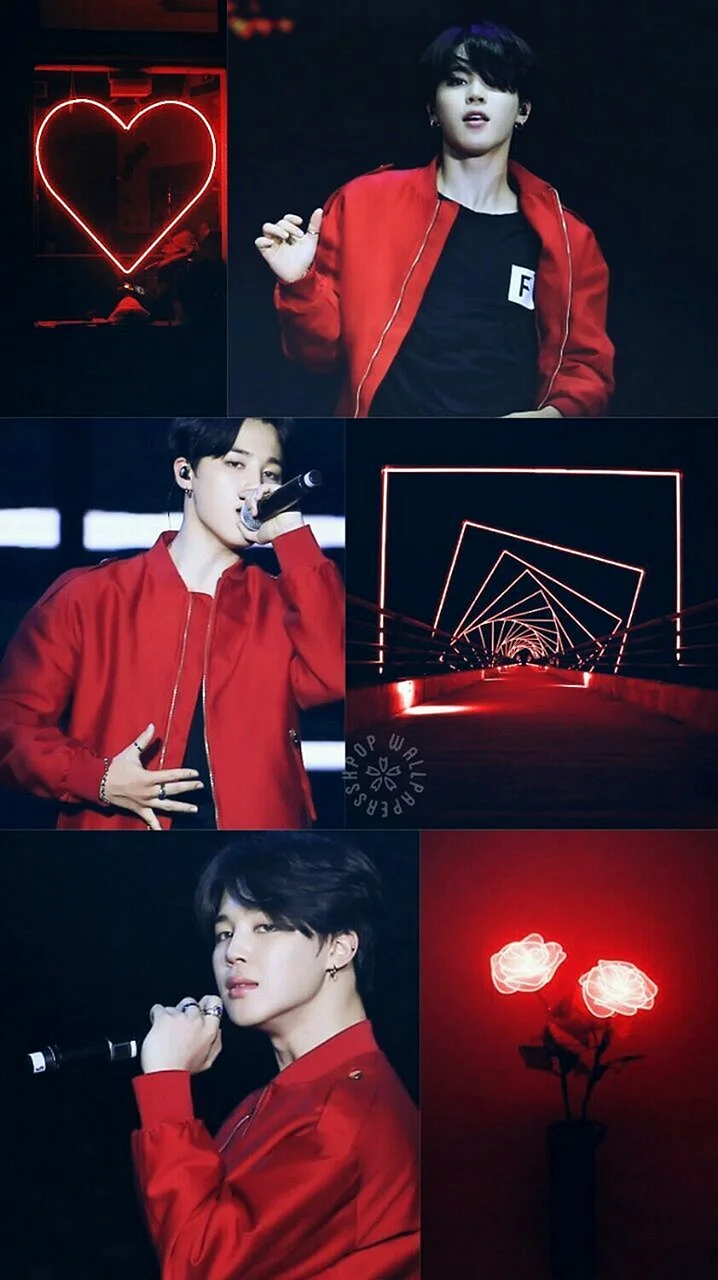 Bts Red Aesthetic Jimin Wallpaper