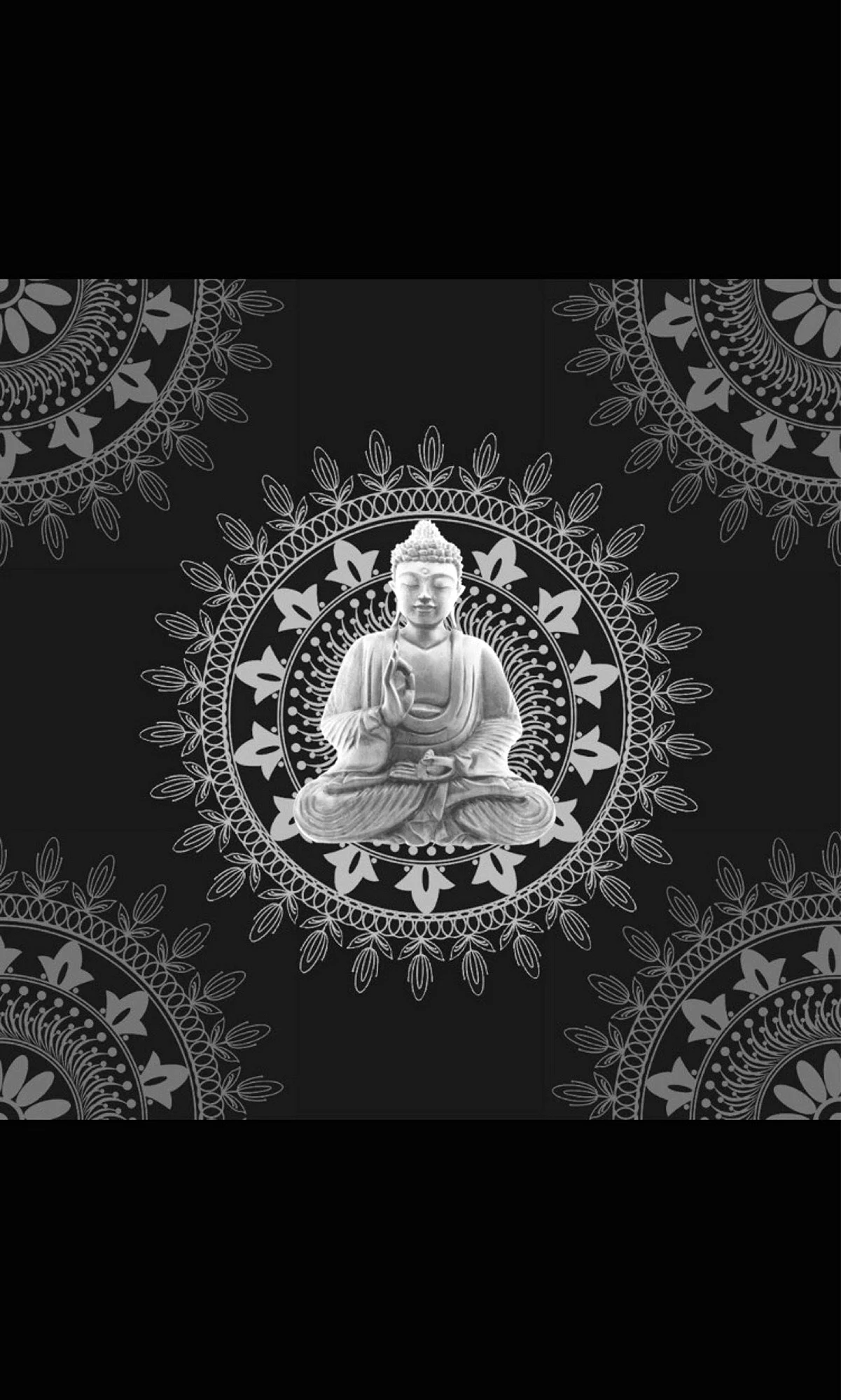 Buddha Black Wallpaper For iPhone