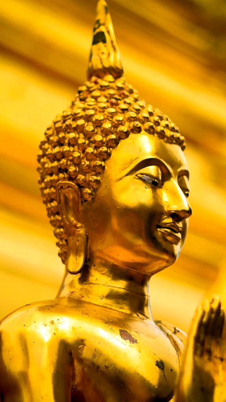 Buddha Gold Wallpaper For iPhone
