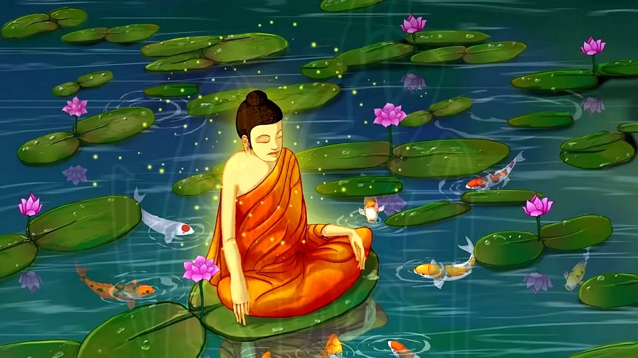 Buddha Lotus Wallpaper