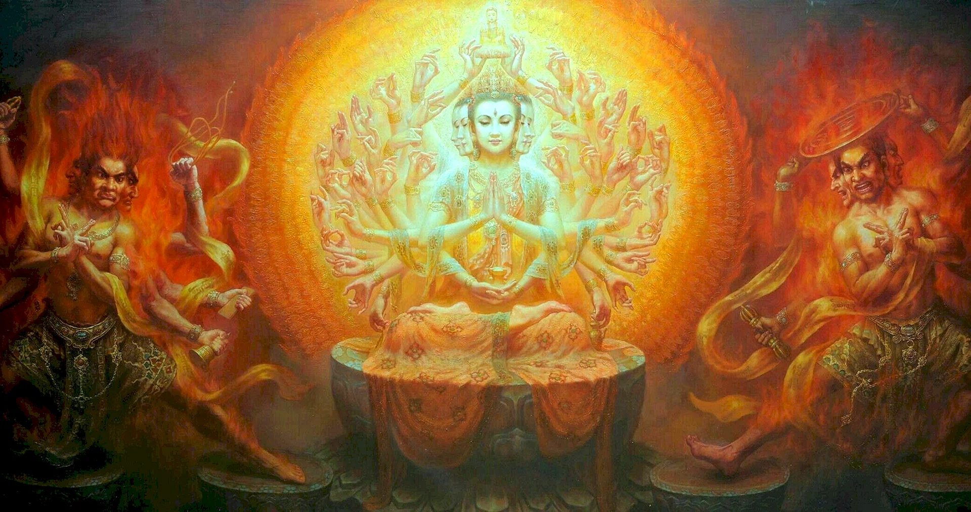 Buddha Painting Wallpaper