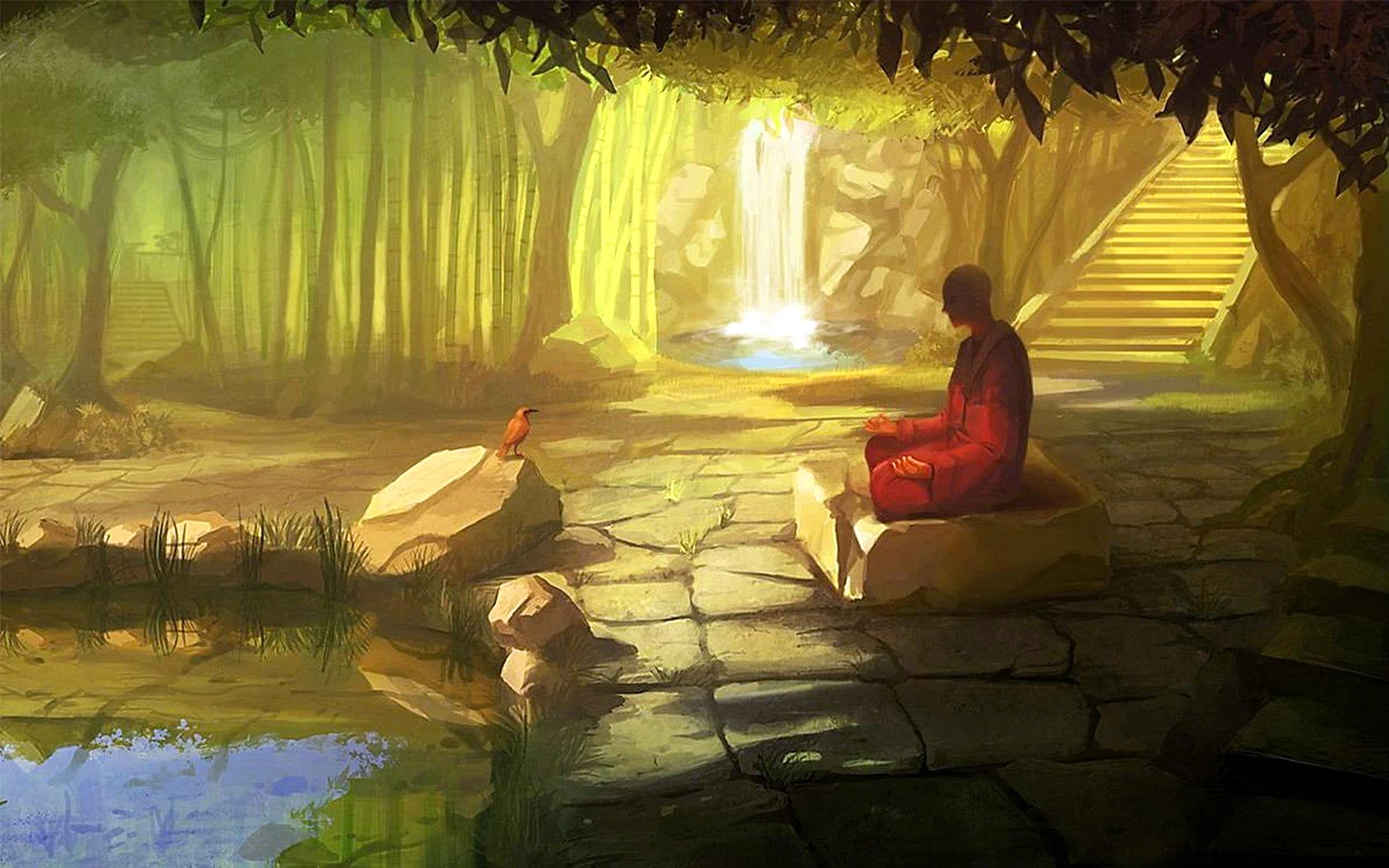 Buddhist Meditation Wallpaper