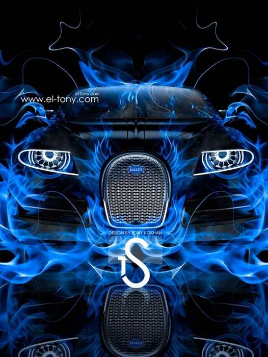 Bugatti Neon Wallpaper
