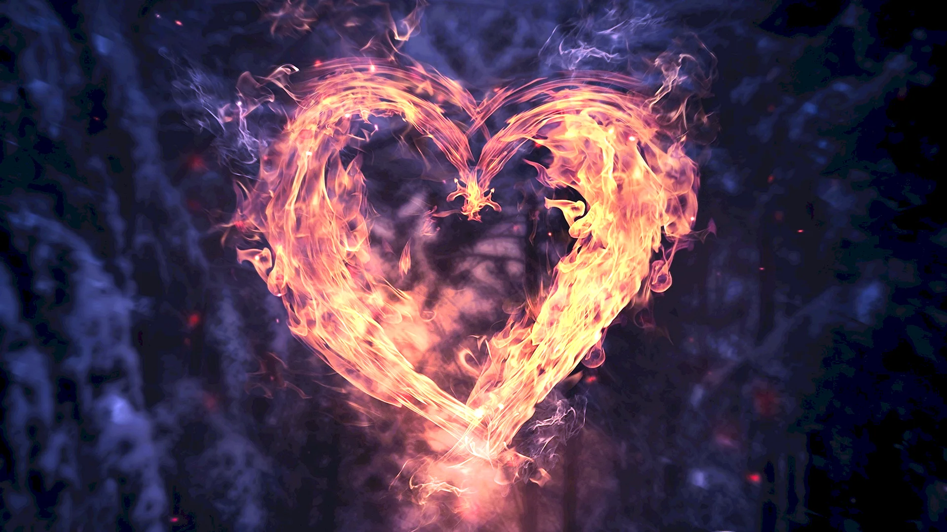 Burning Heart Wallpaper