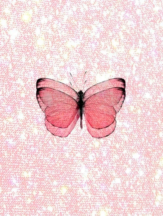 Butterfly Pastel Pink Wallpaper