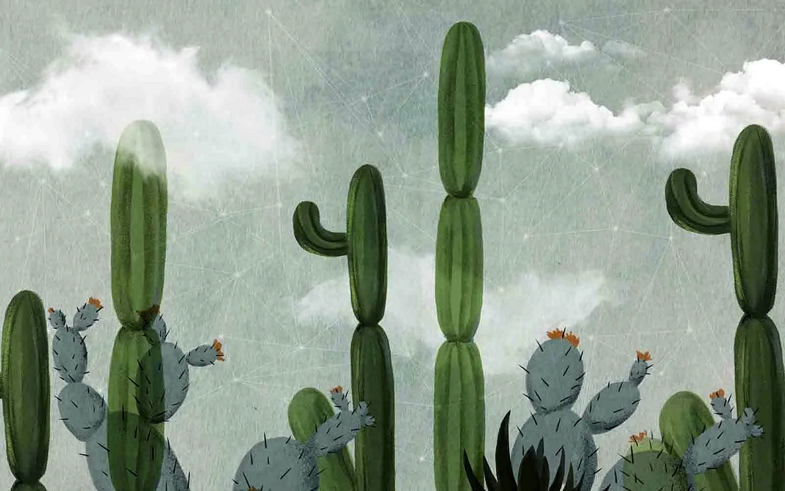 Cactus Painting Wallpaper