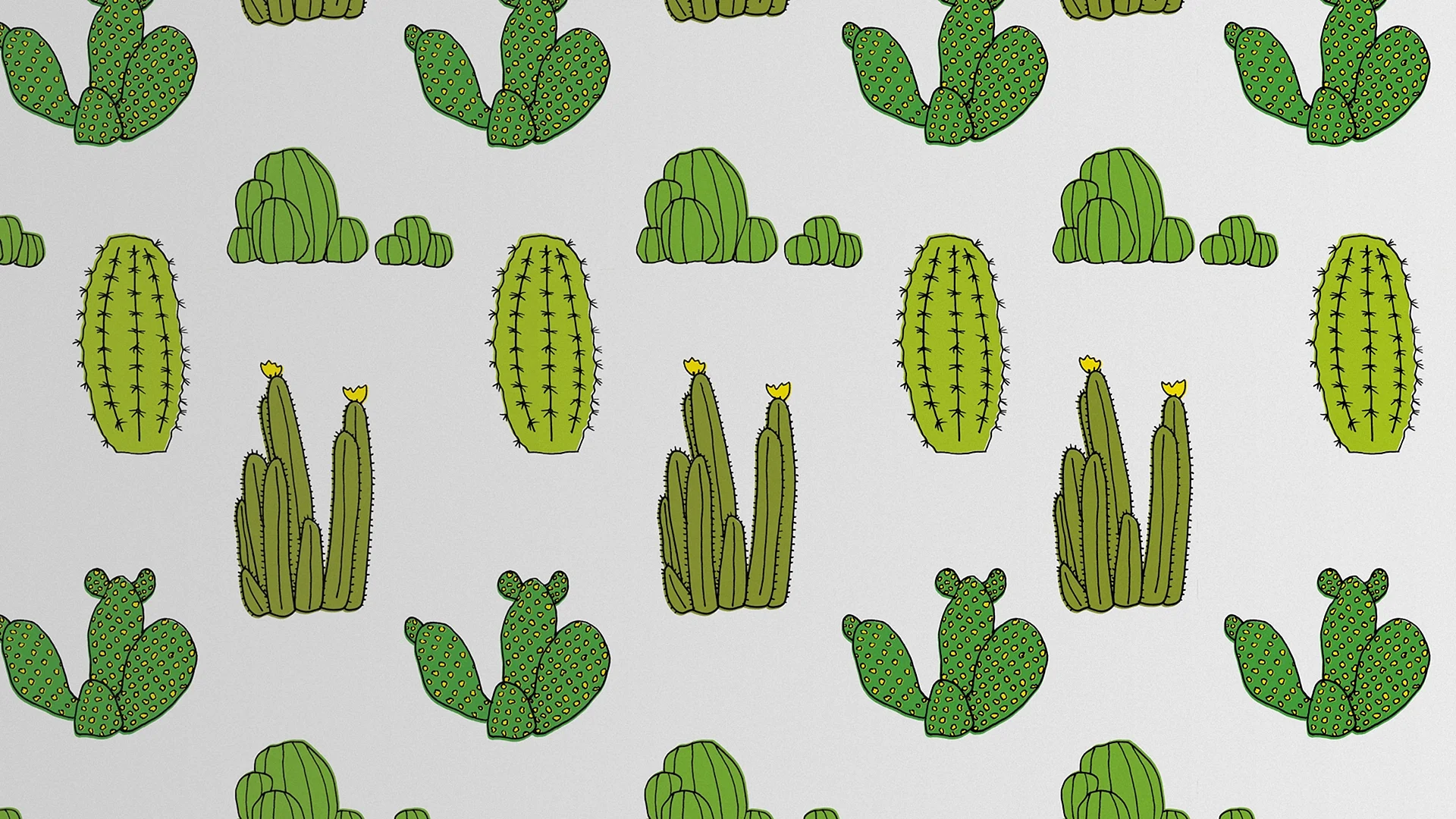 Cactus Textile Design Wallpaper
