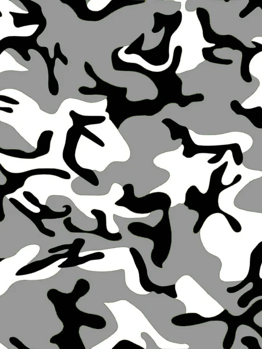 Camouflage Black And White Wallpaper