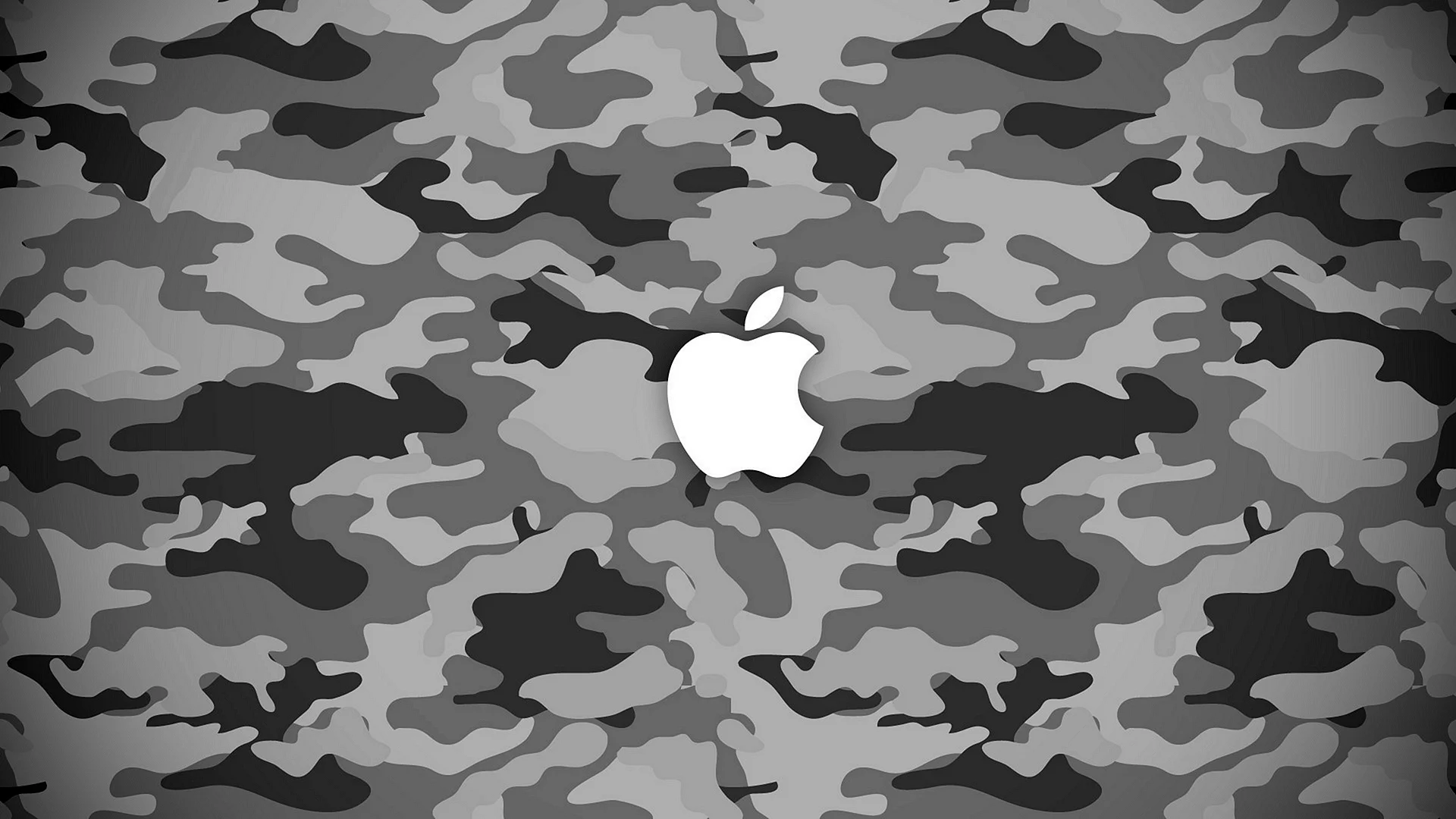 Camouflage Black and White Wallpaper
