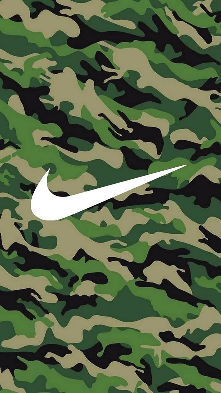 Camouflage Nike Logo Wallpaper For iPhone