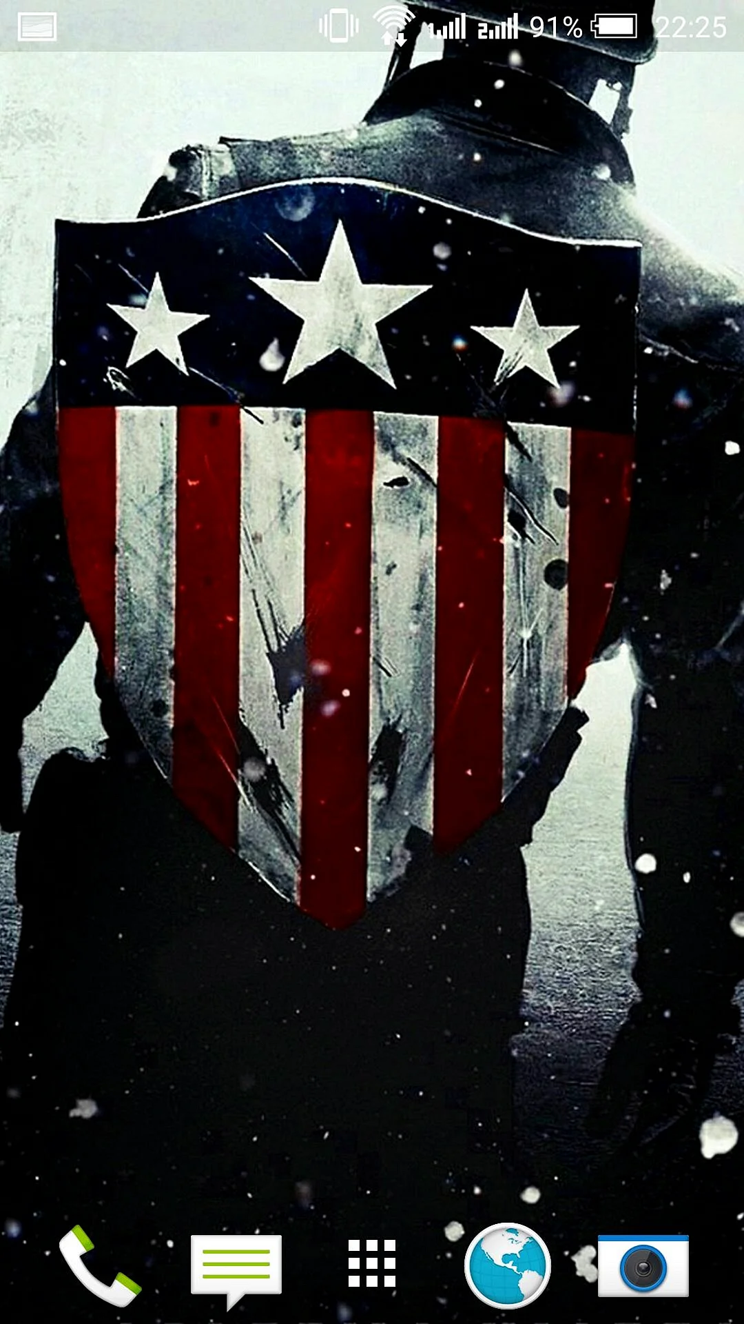Captain America Flag Wallpaper For iPhone