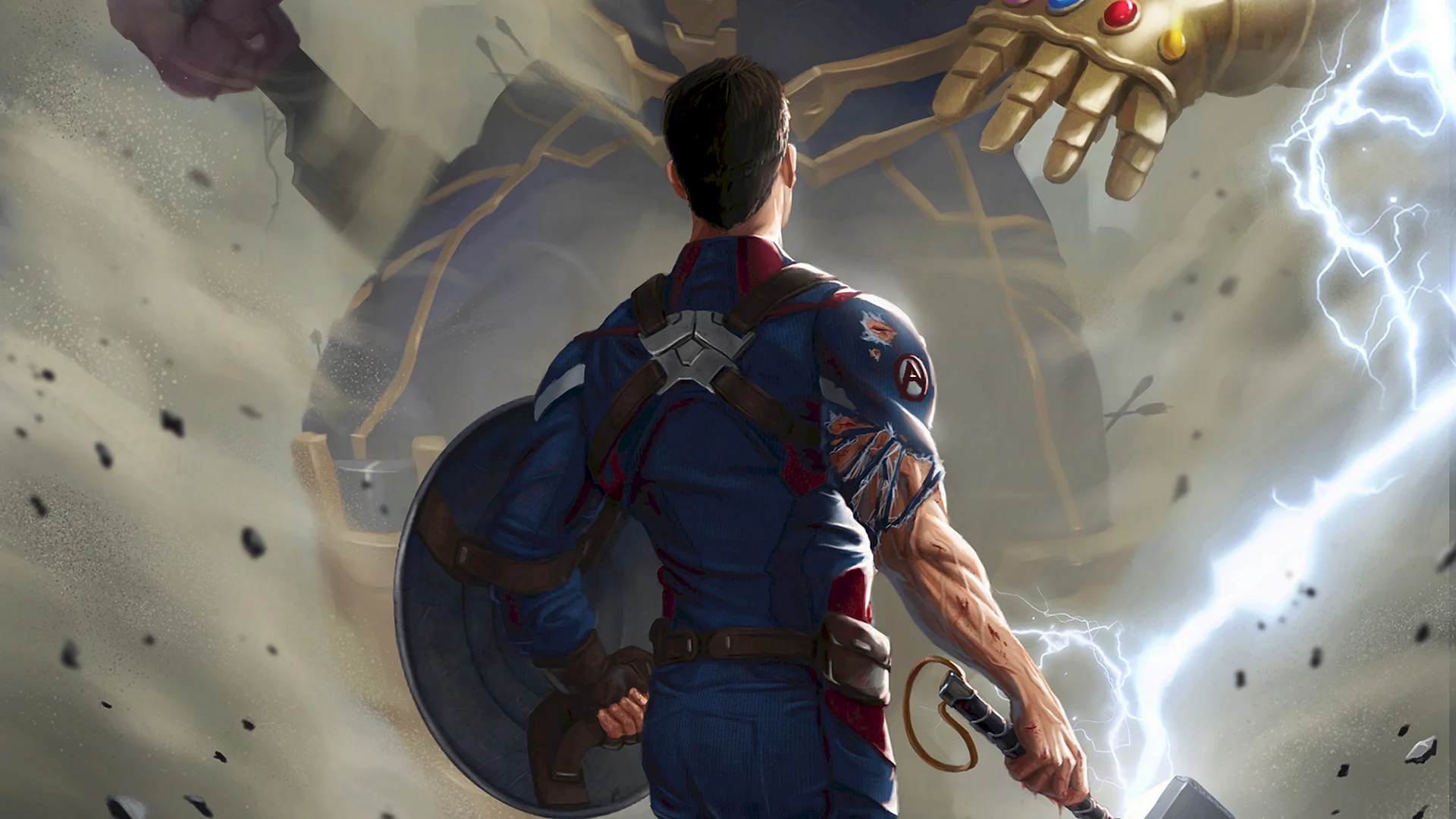 Captain America vs Thanos Wallpaper