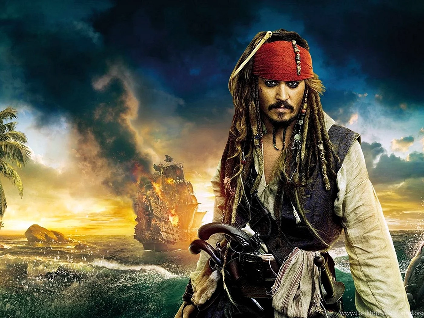 Captain Jack Sparrow poster Wallpaper