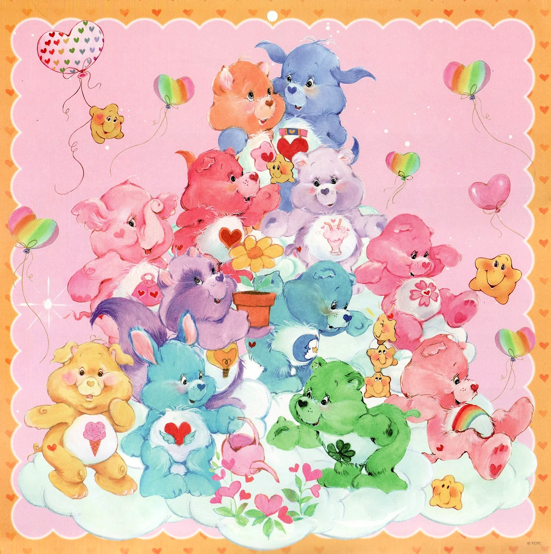 Care Bears pattern Wallpaper