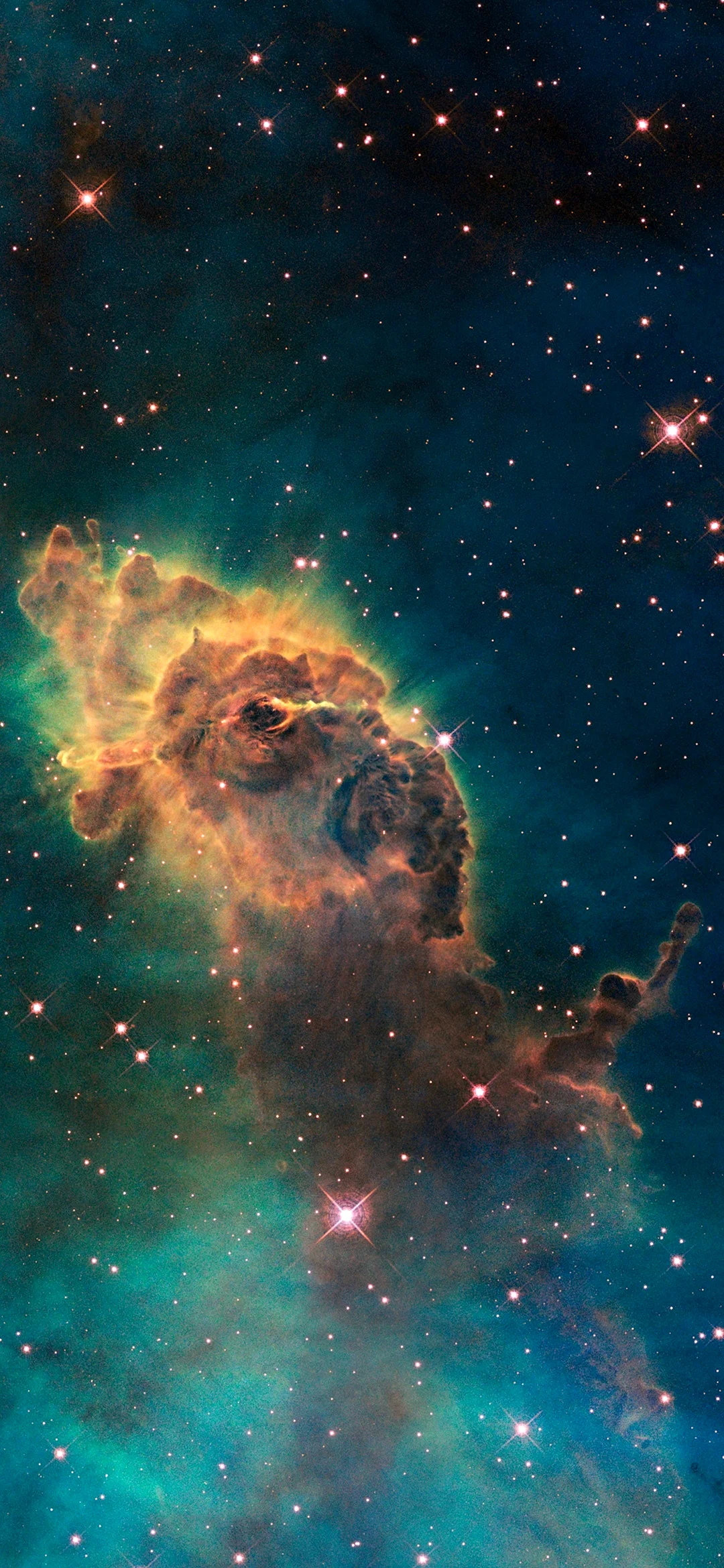 Carina Nebula Hubble Wallpaper for iPhone 12 mini