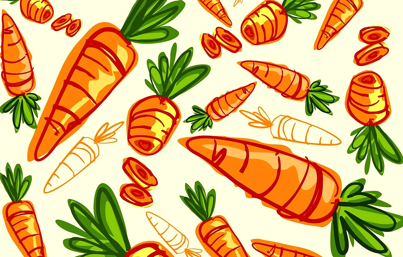 Carrot pattern Wallpaper