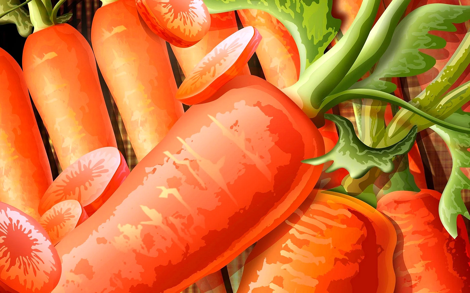 Carrot vector background Wallpaper