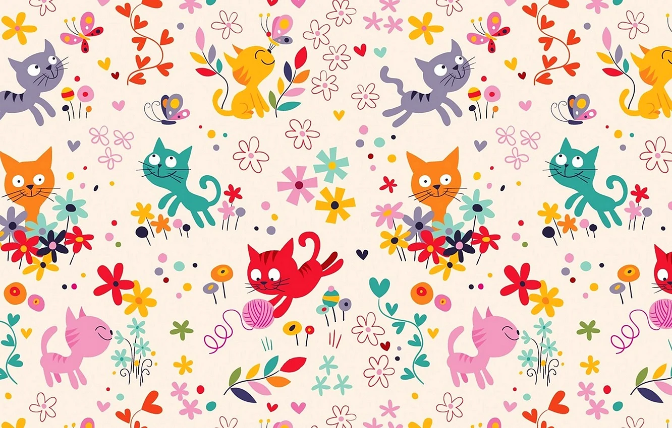 Cat Pattern Wallpaper