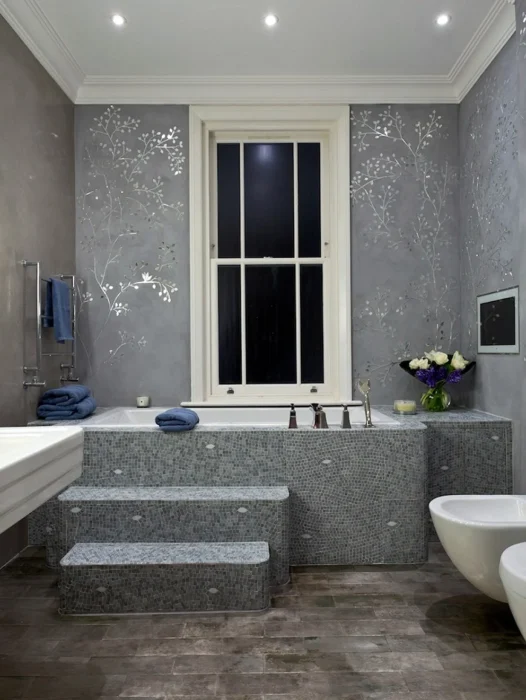 Ceramic Tiles Bathroom Wallpaper