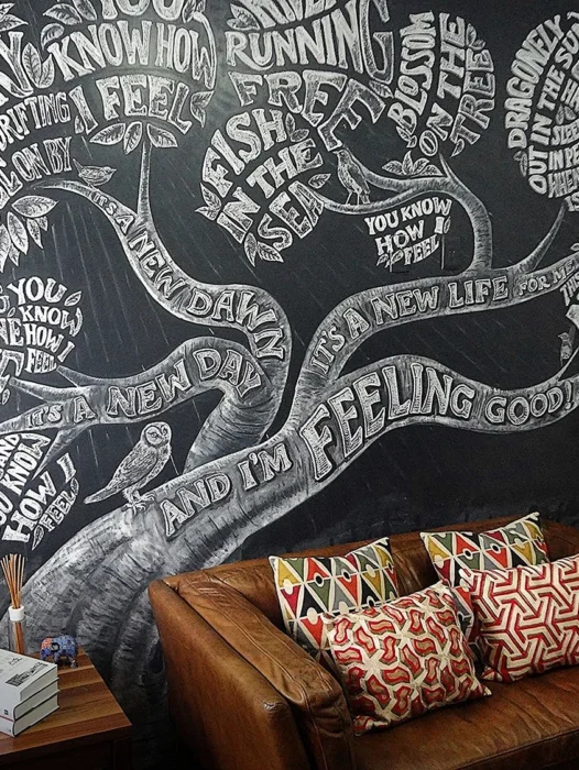Chalk Wall Wallpaper