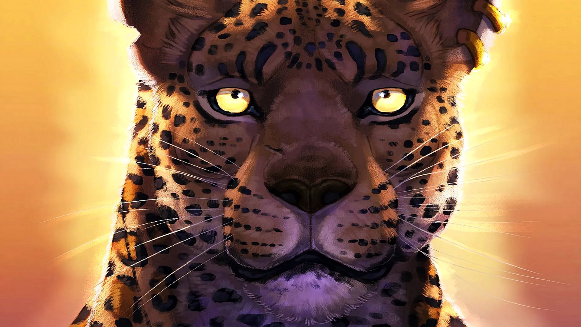 Cheetah Neon Wallpaper