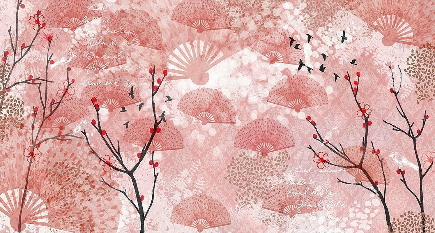 Cherry Blossom Pattern Wallpaper