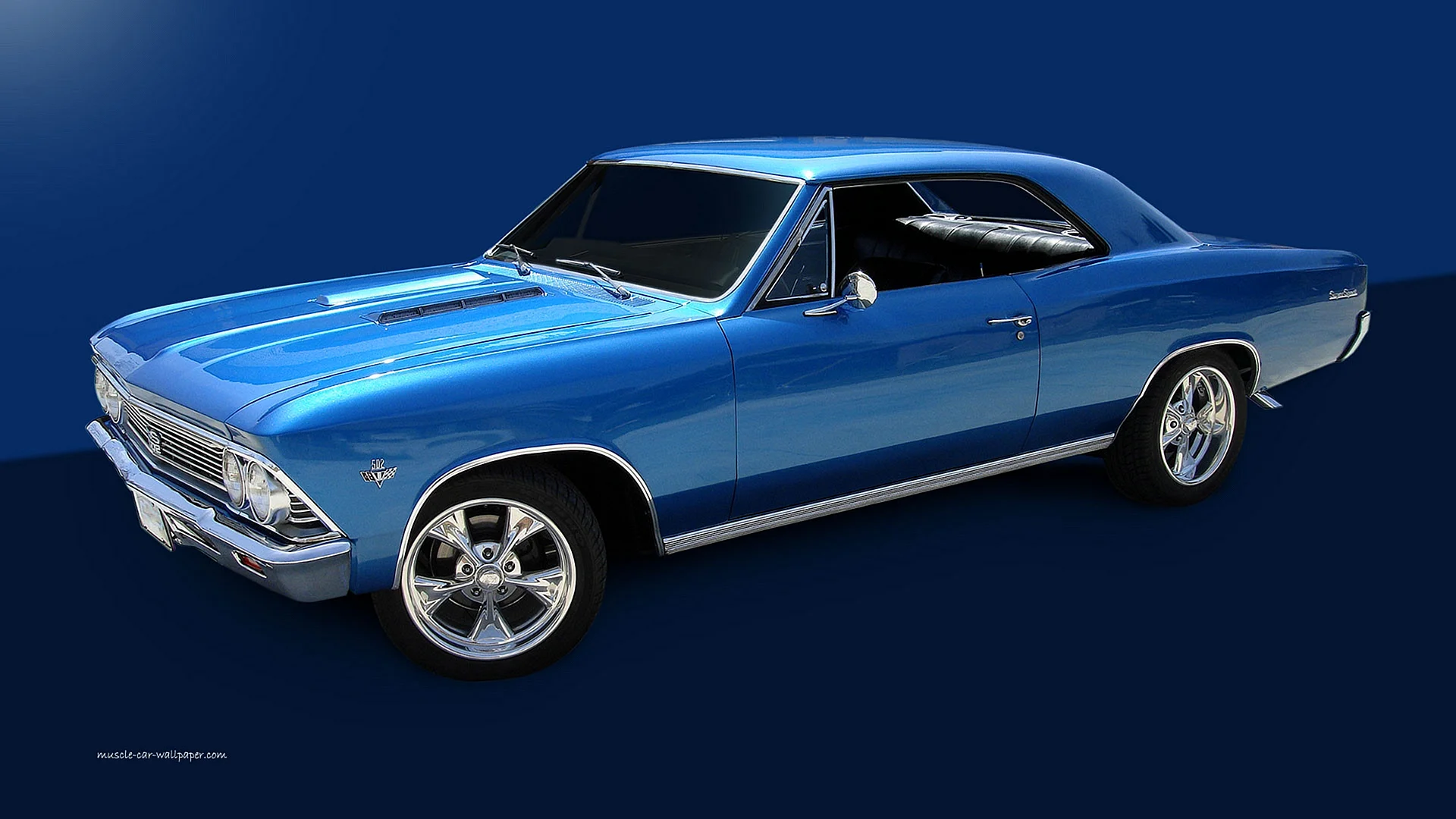 Chevrolet Chevelle Ss 396 1966 Classic American Muscle Blue Wallpaper