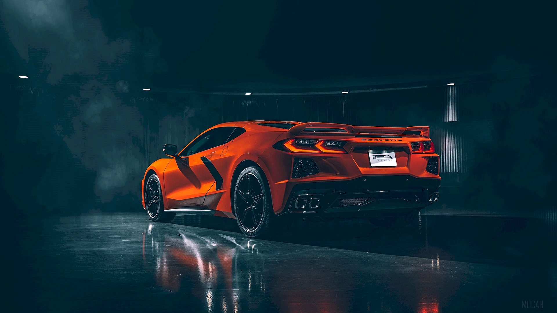 Chevrolet Corvette C8 Rear Wallpaper