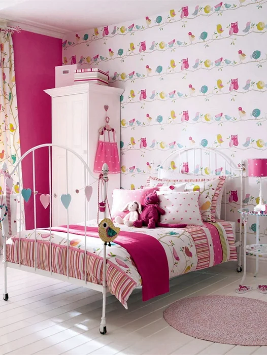 Childrens Room Pink Wallpaper