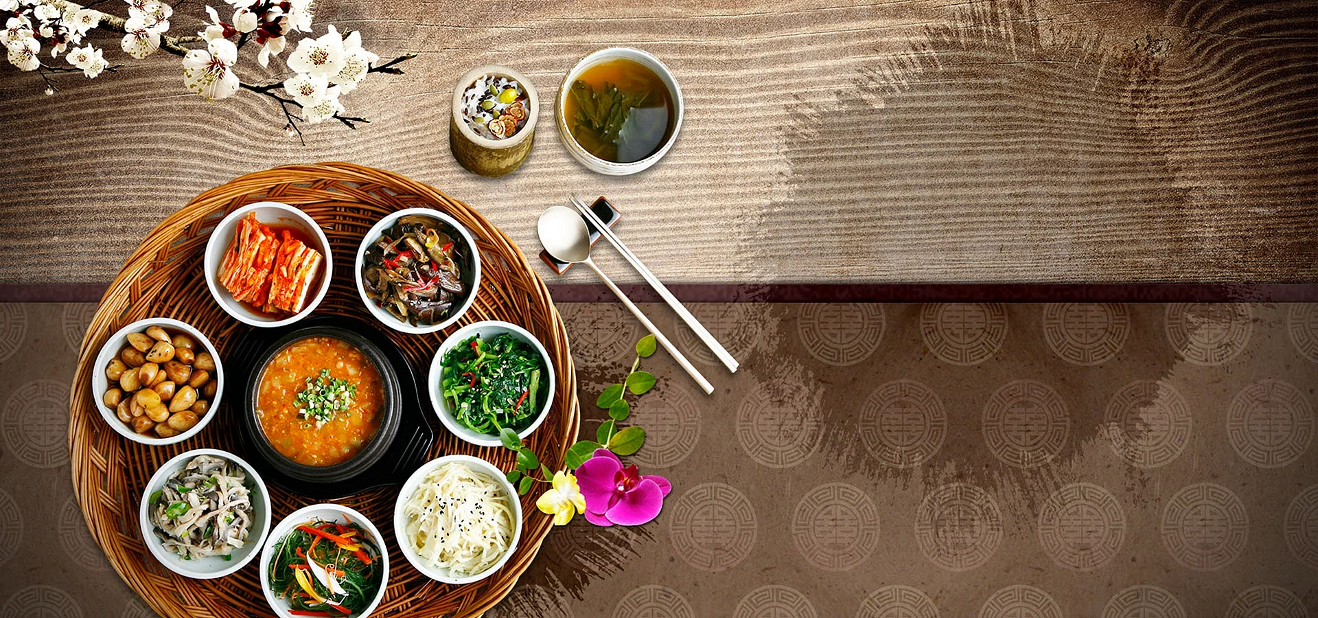 Chinese Food Design Background Wallpaper