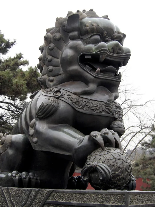 Chinese Lion Statue Wallpaper