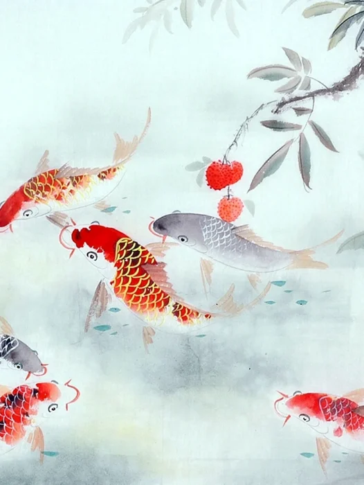 Chinese Painting Koi Wallpaper