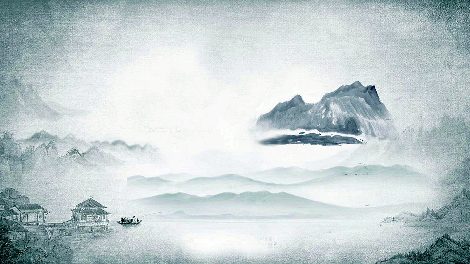 Chinese Style Ink Painting Wallpaper