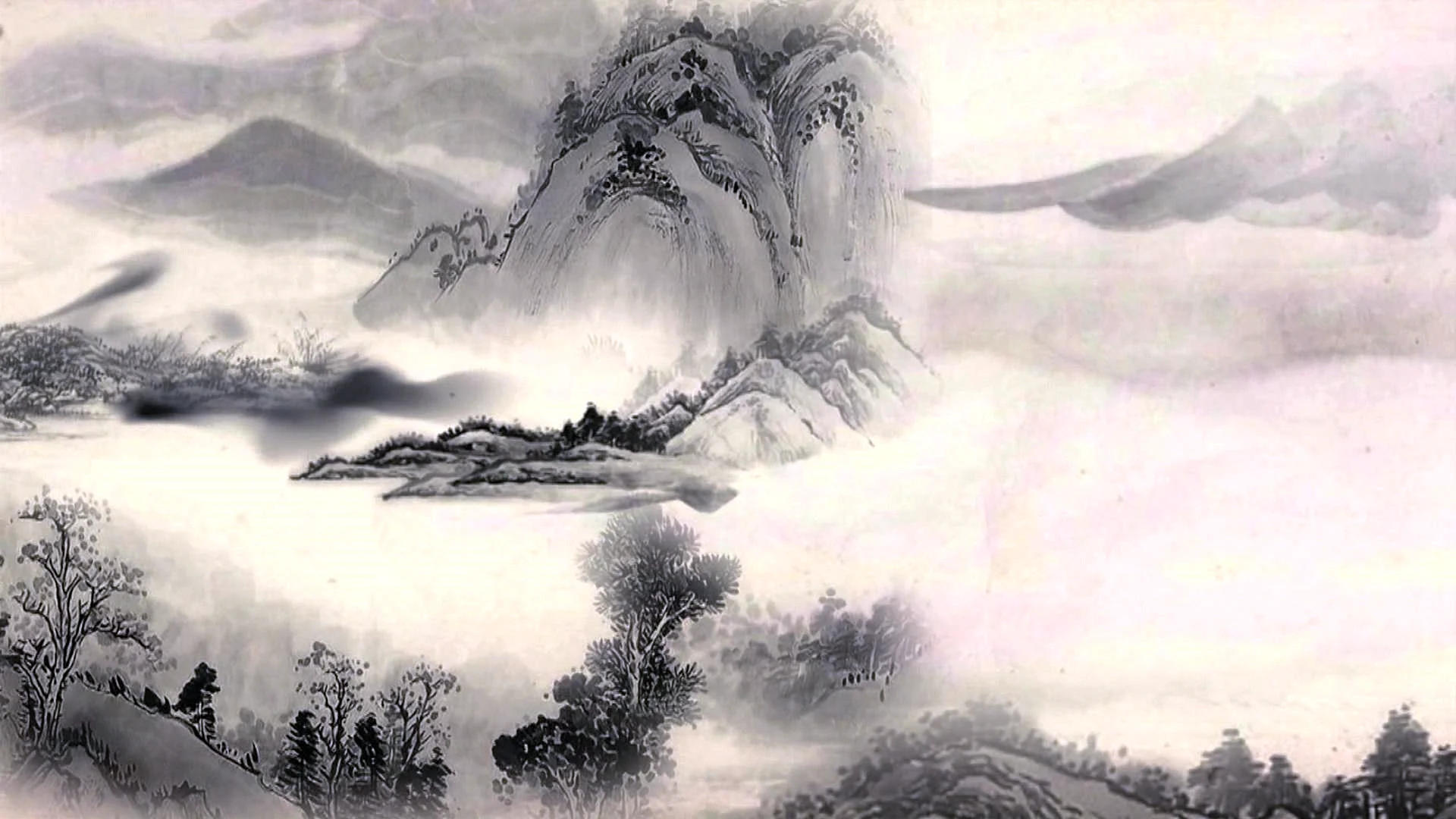 Chinese Traditional Painting Ink Wallpaper