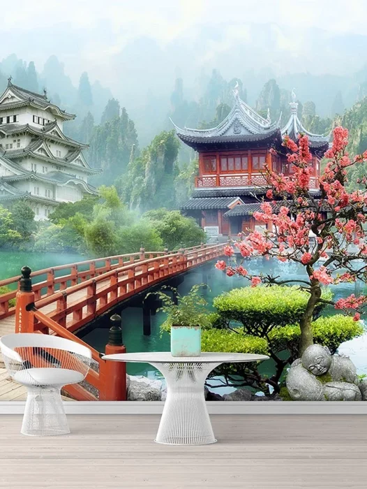 Chinese Garden Art Wallpaper